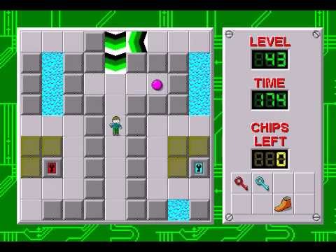 Let's Play Chip's Challenge - 08: Lock Block and Two Smoking Barrels
