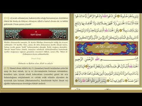 Muhammed Sıddık el-Minşevi * -  Kehf Suresi Dinle - (Türkçe Yazılı meal)