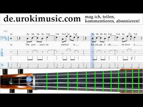 Cellounterricht Shakira - Waka Waka Noten Lernen Teil#2 um-995