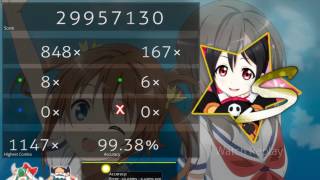 osu!5.6★Misaki Akeno (CV. Natsukawa Shiina),China Moeka (CV. Amamiya Sora) - Watashitachi Kinenbi FC
