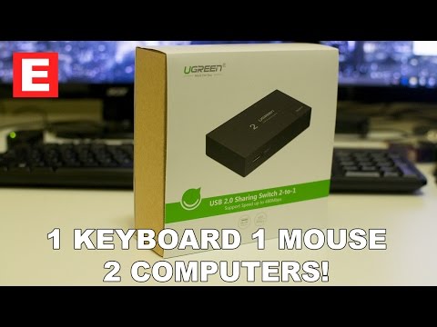 USB jungiklis KVM USB 2x4 UGREEN USB 2.0 video