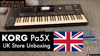 Korg Pa5X keyboard unboxing