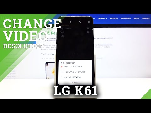 How to Change Video Quality in LG K61 - Set Up Video Resolution