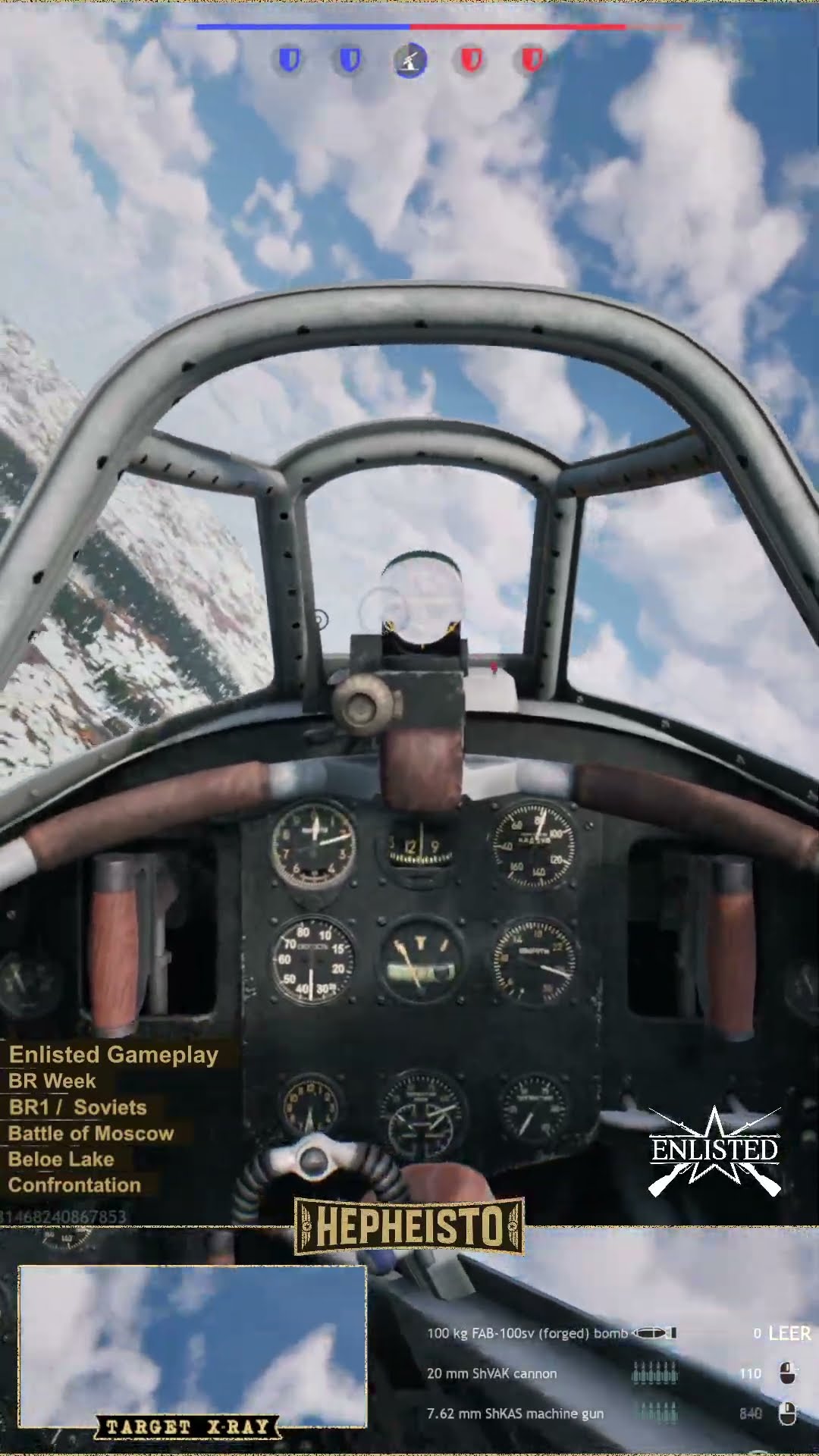 Pilot eliminates enemy plane Bf 109 E-7/U2 with 7.62 mm ShKAS machine Gun in a dog fight