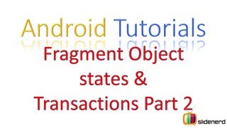 #117 Android FragmentTransaction Part 2: Android Application Development Development [HD 1080p]