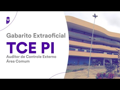 Gabarito Extraoficial TCE PI - Auditor de Controle Externo - Área Comum