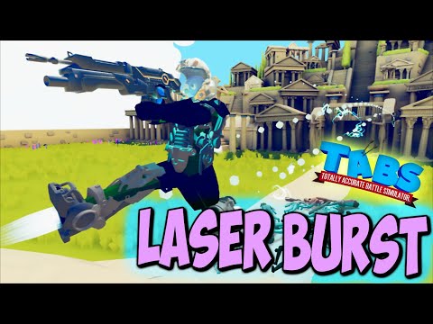 Space Warrior Laser Burst vs Every Faction - TABS MODS Gameplay