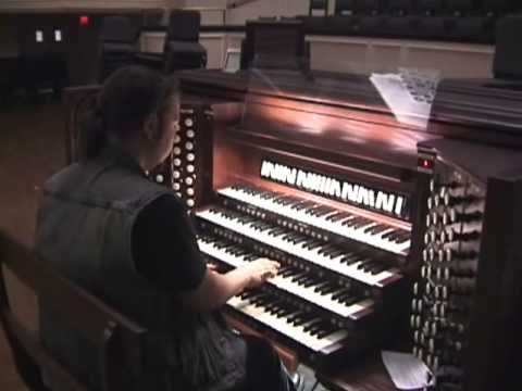 Johnny's first time to play a pipe organ