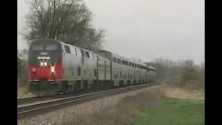 preview picture of video 'Amtrak Train 8(22), AMTK 156 East at Wepco, Pleasant Prairie, Wis.'