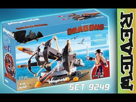 Playmobil DRAGONS   Set  9249   Eret mit 4-Schuss Feuerballiste