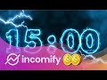 ⚡ Electric Timer ⚡ 15 Minute Countdown | Visit INCOMIFY