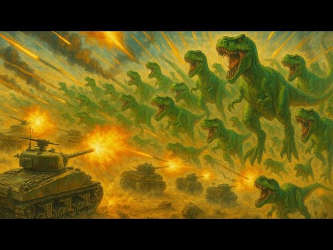 500 Sherman Tanks vs 2,500 T Rex – WW2 vs Dinosaurs in UEBS!
