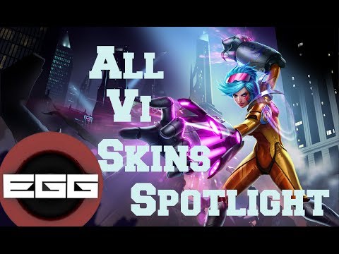 All Vi Skins Spotlight - League of Legends Skin Review [HD]