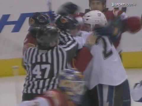 Matt Pettinger vs Zach Bogosian Apr 11, 2009
