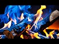 Experience Hypnotic Fireplace Flames In 4K Relax With Blue Orange Fire And Crackling Logs