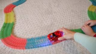 Magic Tracks Glow in the Dark Amazing Tracks that bend, flex and glow with race car