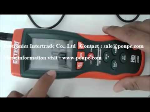 HD300 การใช้งานเครื่องวัดความเร็วลม Anemometer