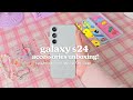 Samsung Galaxy S24 accessories unboxing💜aesthetic decor💜flip suitcase, nfc card💜갤럭시s24 악세서리 언