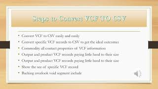 VCF TO CSV Converter vide