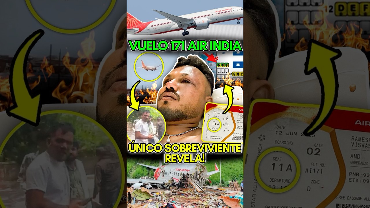 ÚNICO SOBREVIVIENTE del VUELO 171 AIR INDIA! #Shorts #Aviones #Vuelo171 #Noticias