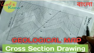 Geological map cross section with pdf