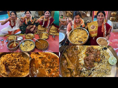 Kanuma special vanta Boti dum biryani & natukodi chicken curry & chicken kandankay ,eggs fry