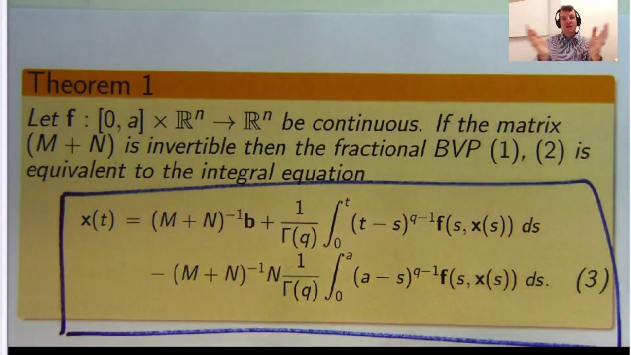 When do fractional differential equations have bounded solutions?  Dr Chris Tisdell Live Stream