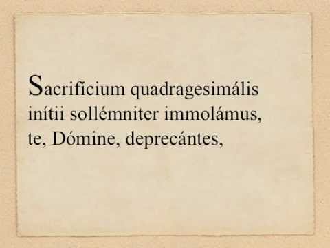 Feria IV Cinerum - Oratio super oblata