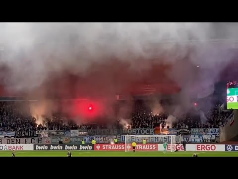 Pyro Show Hansa Rostock Fans at Nürnberg | DFB POKAL "01.11.2023"