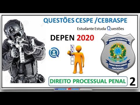 #2 DEPEN 2020, QUESTÕES CESPE, CEBRASPE, CARREIRAS POLICIAIS #FiqueEmCasa e #EstudeComigo #Emcasa