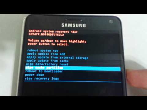 How to wipe cache partition on samsung Galaxy?