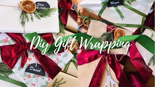 7 EASY DIY GIFT WRAPPING COMBOS | Custom Name Tags, Easy Ribbon Bows, WALLPAPER HACK!