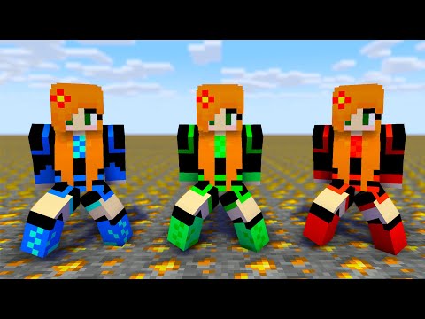 MONSTER SCHOOL : DUN DUN DANCE ALEX SISTERS ELEMENTAL - MINECRAFT ANIMATION
