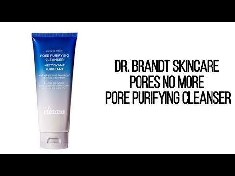 Part of a video titled Dr. BRANDT Skincare pores no more PORE PURIFYING CLEANSER