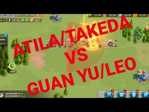 ATILA/TAKEDA VS GUAN YU/LEONIDAS - RISE OF KIGNDOMS