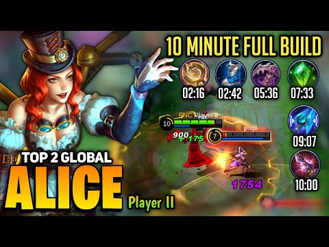 Offlane Alice Fast Farm, 10 Minute Full Build [ Road to Top 1 Global Alice ] By Player II - MLBB