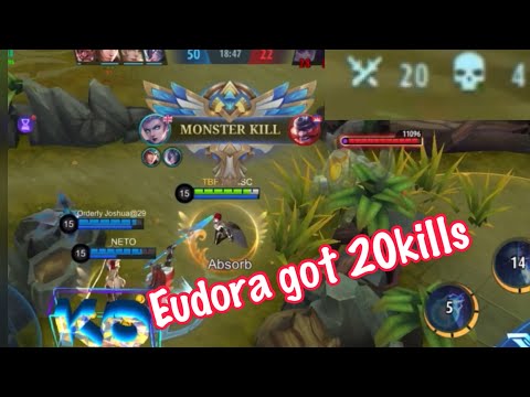 Eudora got 20kills in a match.
