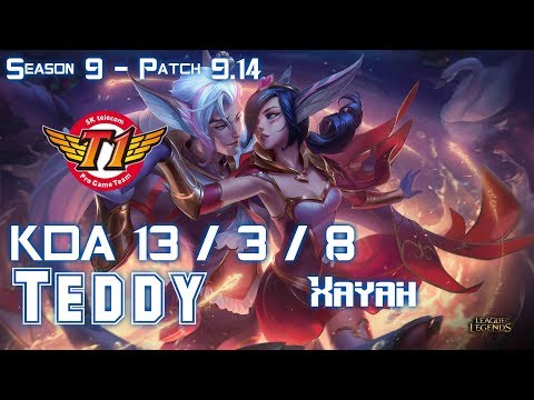 SKT T1 Teddy XAYAH vs LUCIAN ADC - Patch 9.14 KR Ranked