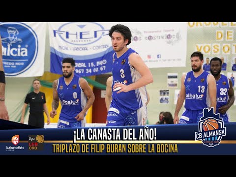 Filip Ðuran consigue una de las canastas del año [CB Almansa con AFANION vs LEYMA Coruña]