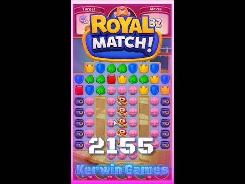 Royal Match Level 2155 - Hard Level - No Boosters Gameplay