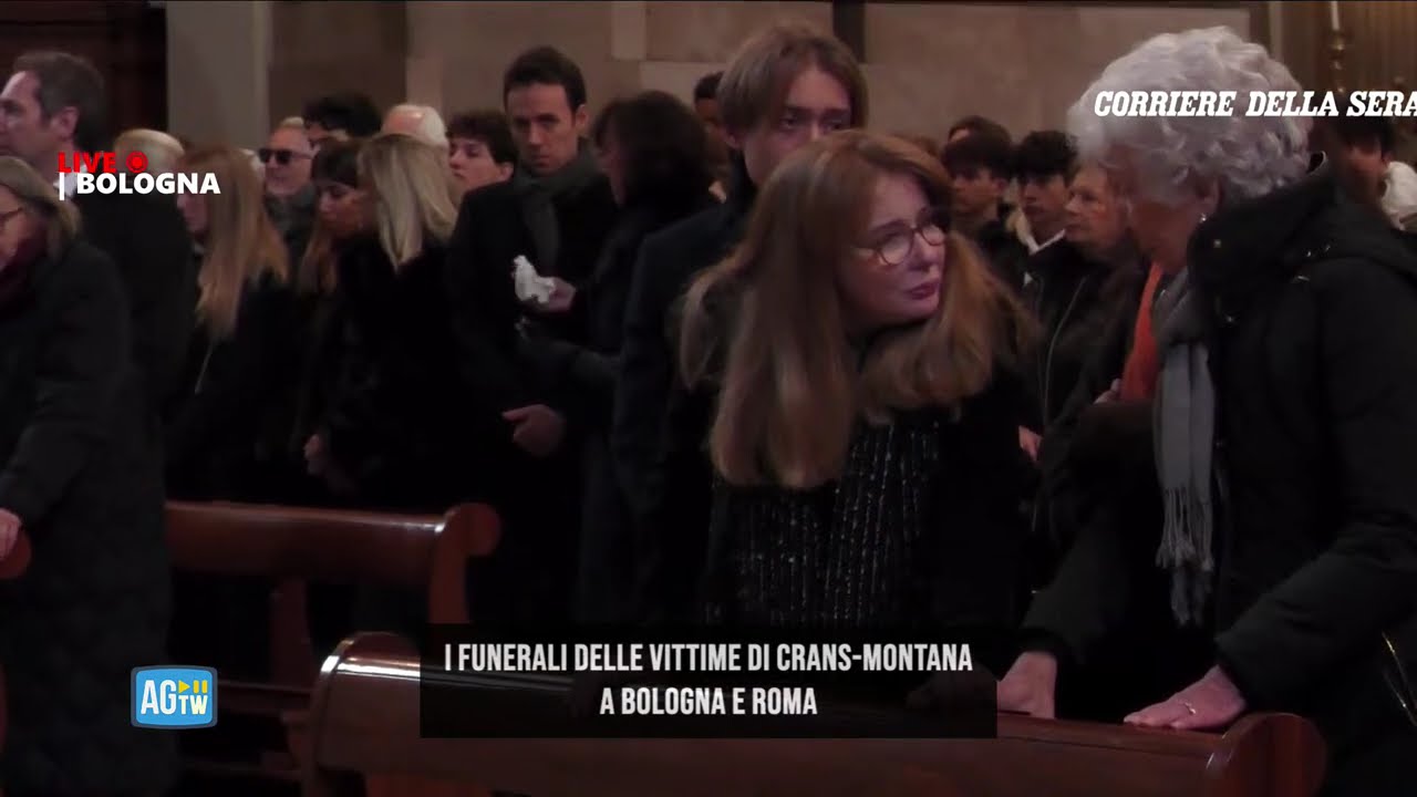 I funerali di Riccardo Minghetti e Giovanni Tamburi, vittime di Crans-Montana