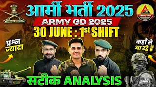 Army GD 30 June First Shift Analysis 2025 | Army GD Original Paper 30 June 2025 | Army Study