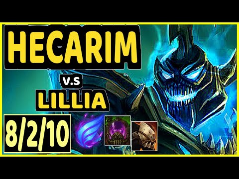HECARIM vs LILLIA - 8/2/10 KDA JUNGLE CHALLENGER GAMEPLAY - KR