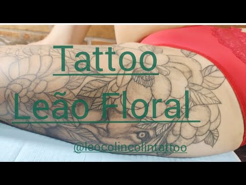 Tattoo Leão Floral Whip Shading Leo Colin Colin Tattoo