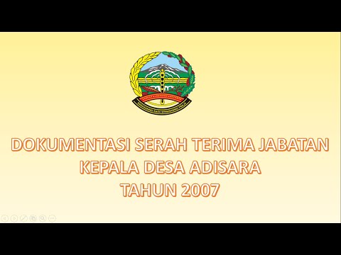 SERAH TERIMA JABATAN KEPALA DESA