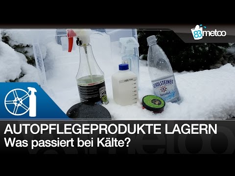 Autopflege Produkte lagern | Was passiert wenn Autopflegeprodukte zu kalt werden - Test im Schnee