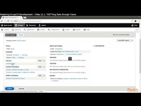 Mastering Drupal 8 Development GET ting Data Through Views| packtpub com