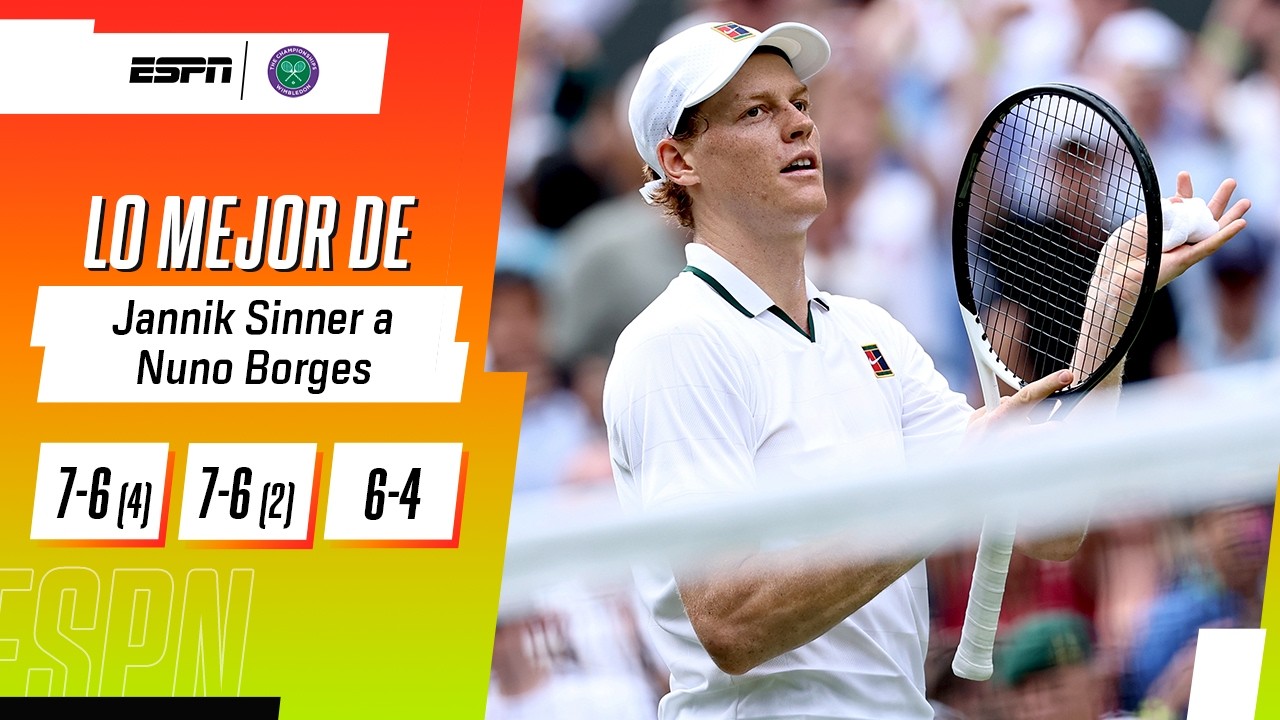 BORGES LE DIO MUCHO TRABAJO A SINNER, QUIEN SE METIÓ EN LA SIGUIENTE RONDA DE WIMBLEDON | RESUMEN