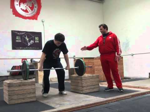 Power Clean from Blocks Above the Knee