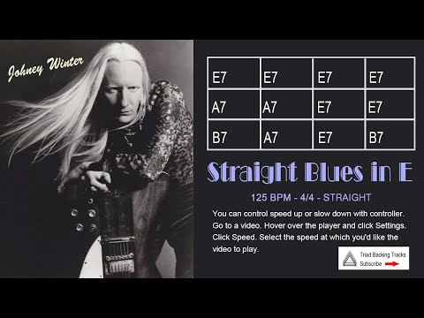 [Blues] Backing Track - Straight Blues in E 125 BPM